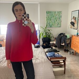 Ralph Lauren Women's Bold Red Turtleneck Sweater